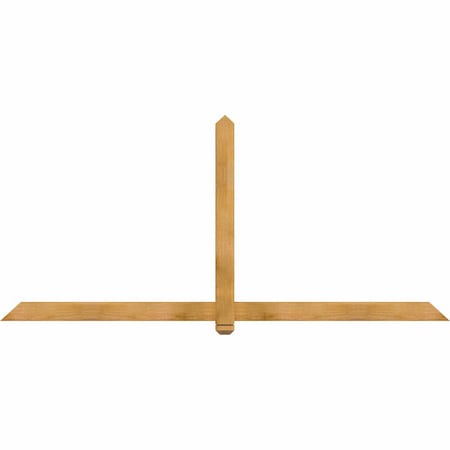 Ekena Millwork Eugene Rough Sawn Timber Gable Bracket, Western Red Cedar, 96"W x 44"H x 2"D x 4"F, 11/12 Pitch GBW096X44X0204EUG00RWR